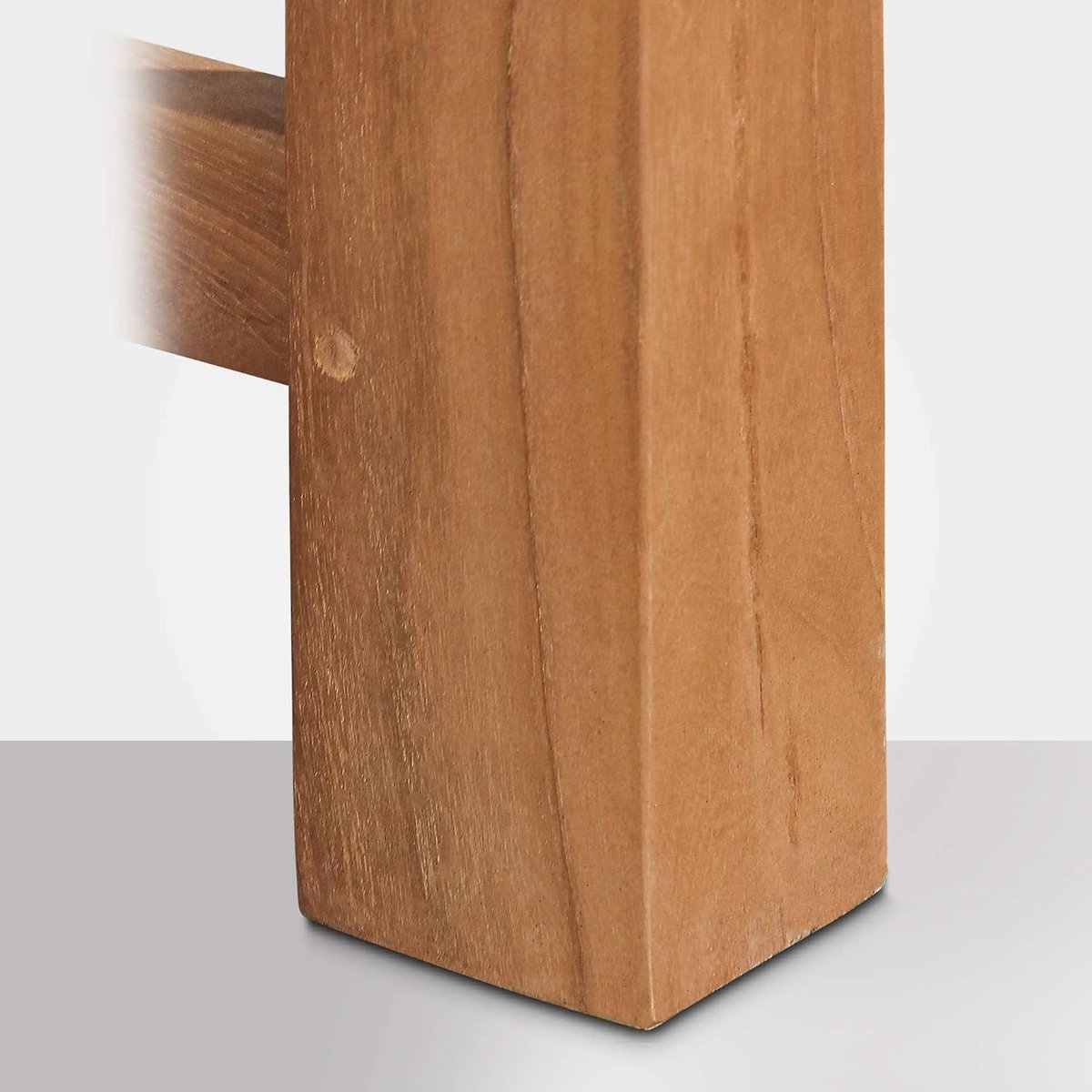 Tuinbank 150 cm Massief Teakhout met Rugleuning en Armleuningen – Weerbestendige Houten Tuinbank 3-Zits voor Tuin, Terras en Balkon – Landelijke Stijl – Laura