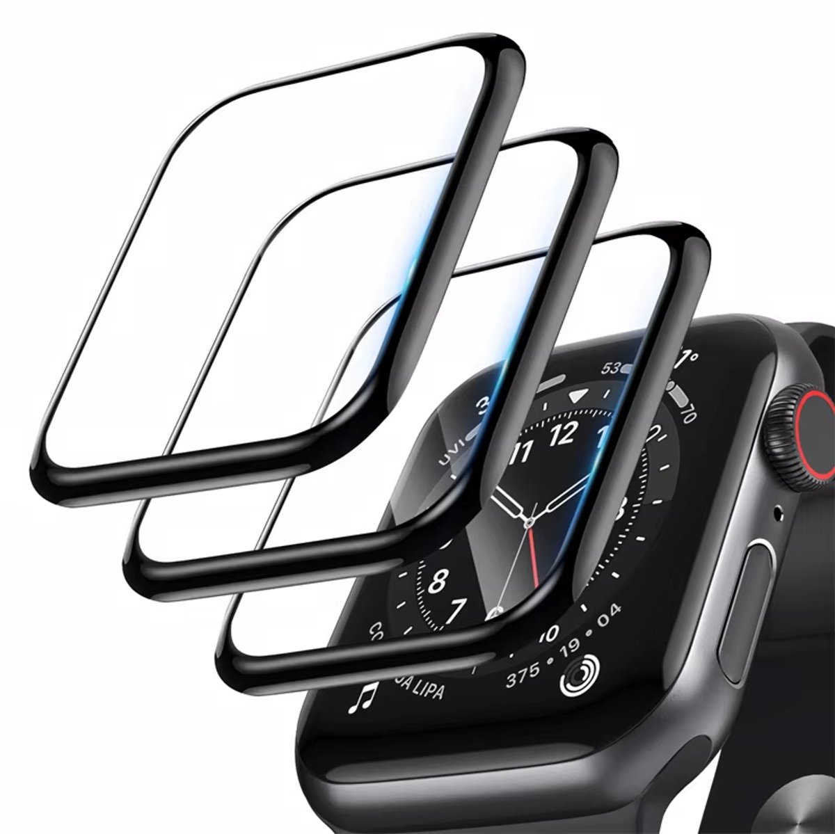Screenprotector geschikt voor Apple Watch 38mm – 2 Stuks Beschermglas voor Serie 1, 2 en 3 – Krasbestendige Glasfolie met HD Helderheid
