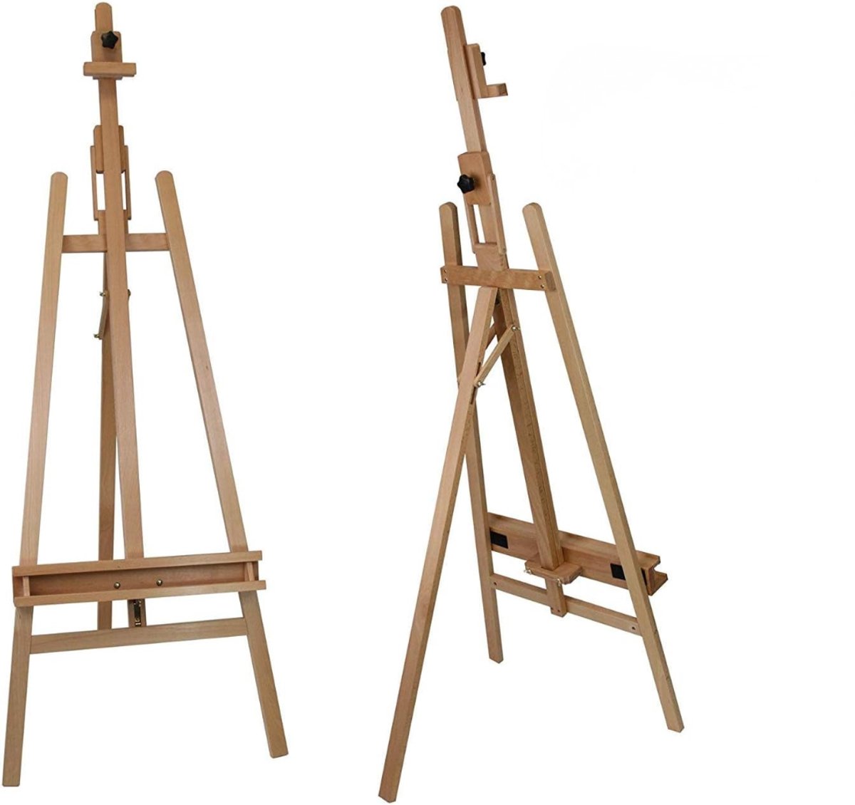 RONN® Atelierezel – Verstelbare Driepootezel - Veldezel - Natuurlijk Hout- 17cm x 66cm x 170cm