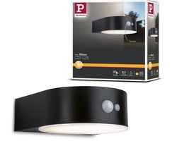 Paulmann Solar LED-wandarmatuur voor buiten Eileen Bewegingsmelder IP44 3000K 400lm Zwart