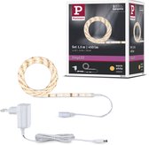 Paulmann SimpLED LED Strip 1,5 Meter Warm Wit 3000K - Plug & Play Set - 5W - 300 lm/m - 60 LEDs/m - Voor Binnen - Gecoat