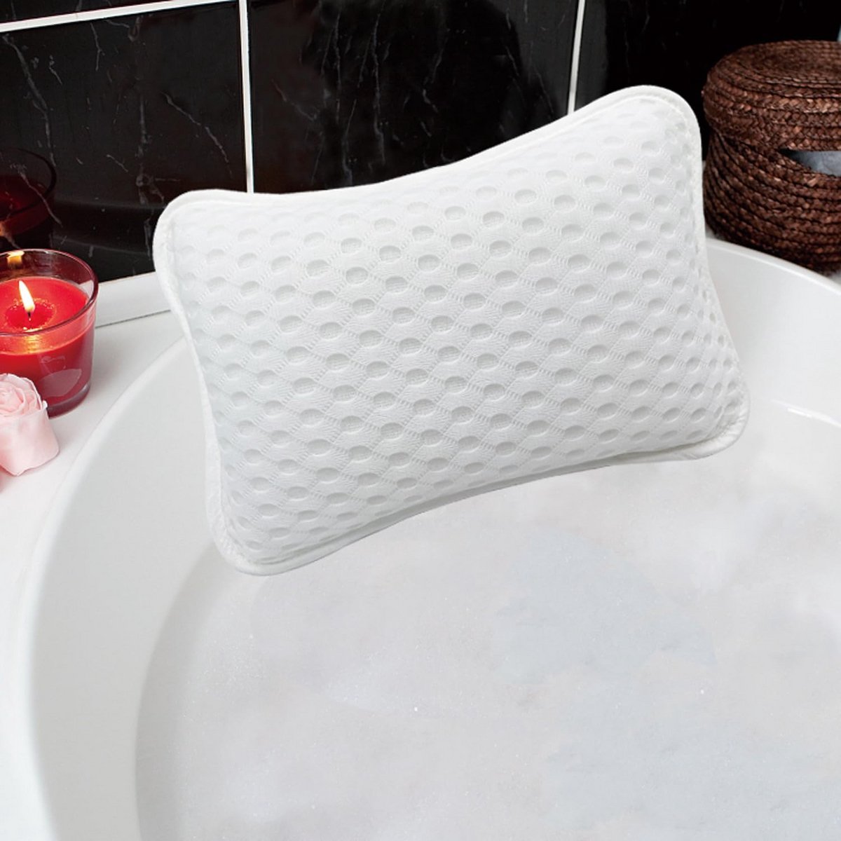 Luxe Badkussen voor Hoofd en Nek - Comfortabele Waterdichte Spa Ondersteuning