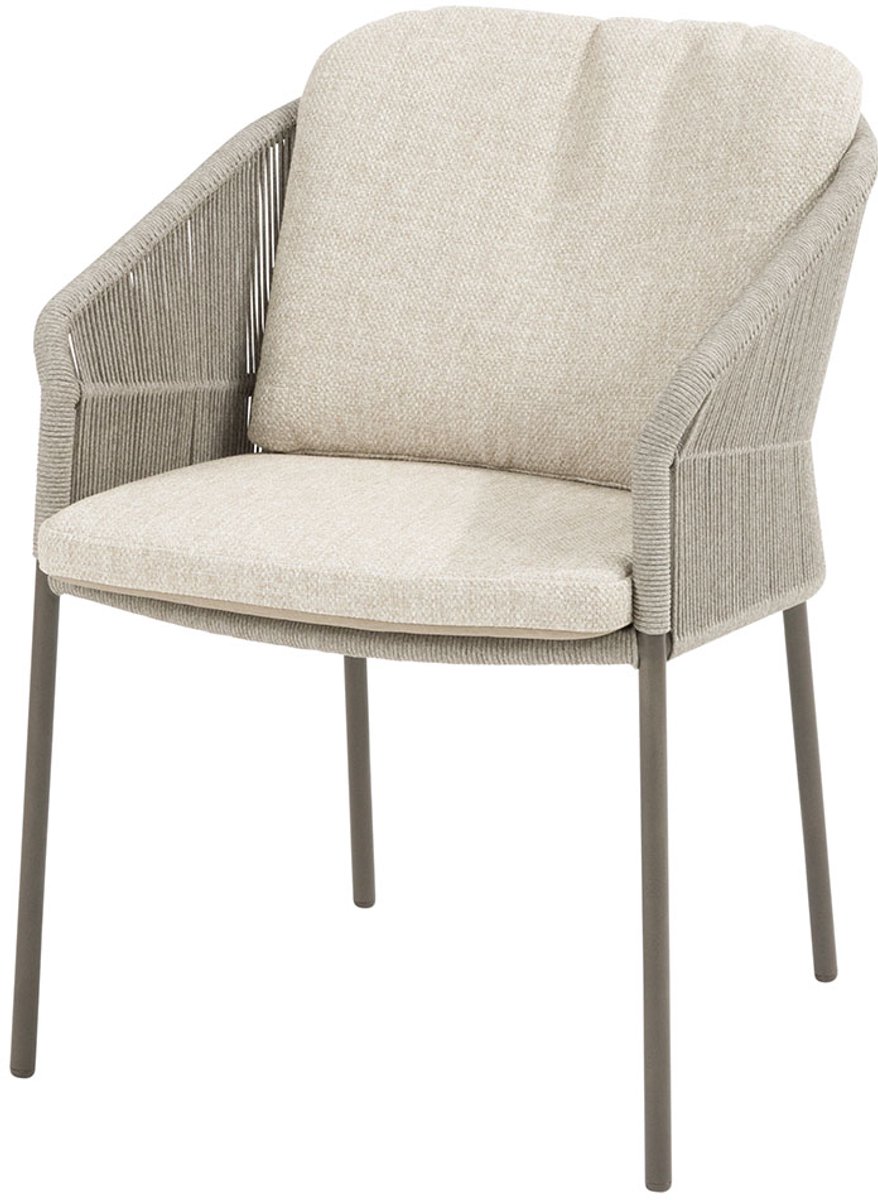 4 Seasons Outdoor Florence chaise de jardin dining avec 2 coussins - terre