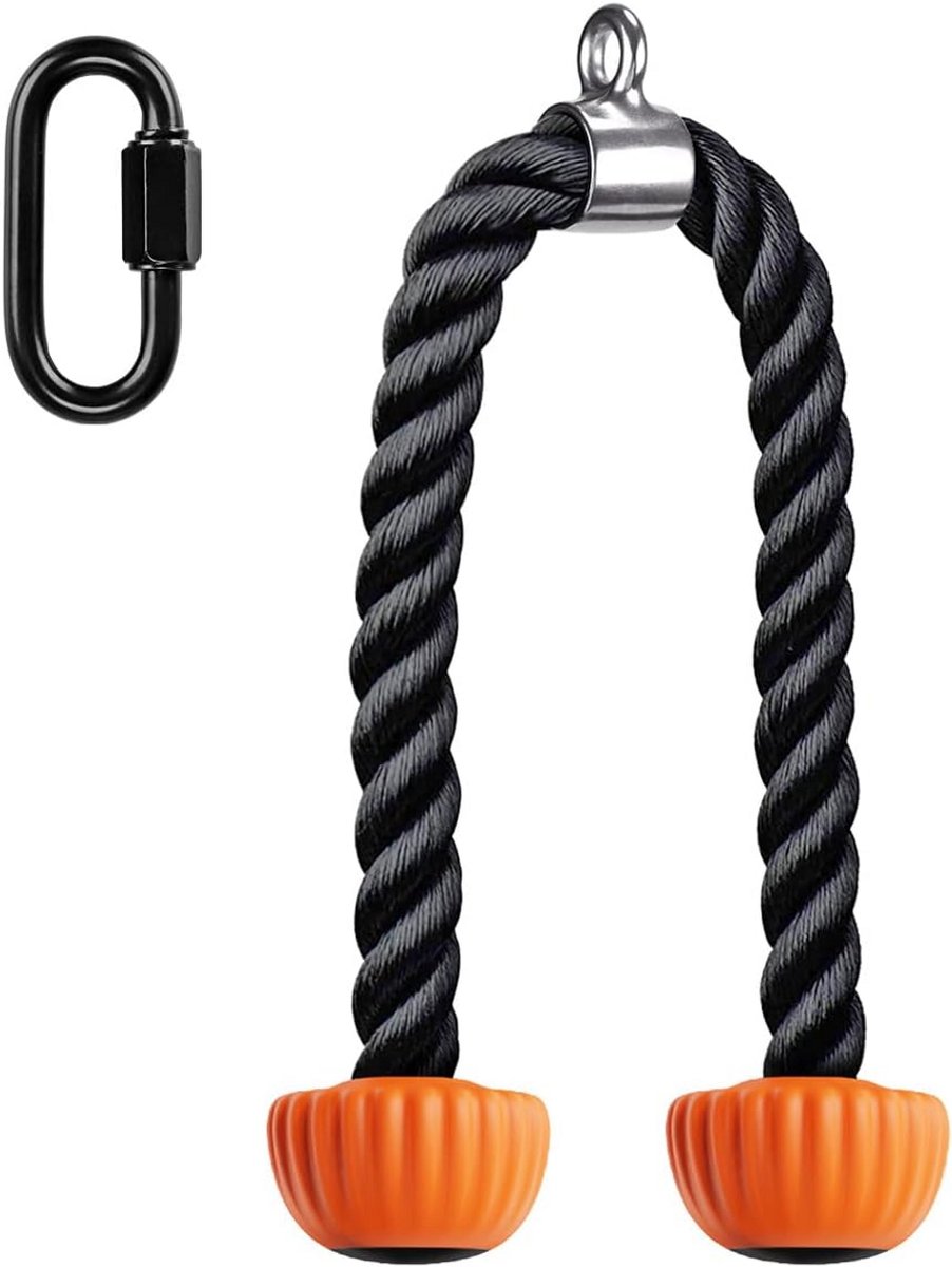 Triceps Touw voor Kabelmachine en Katrolsysteem – Krachttraining Fitnessaccessoire