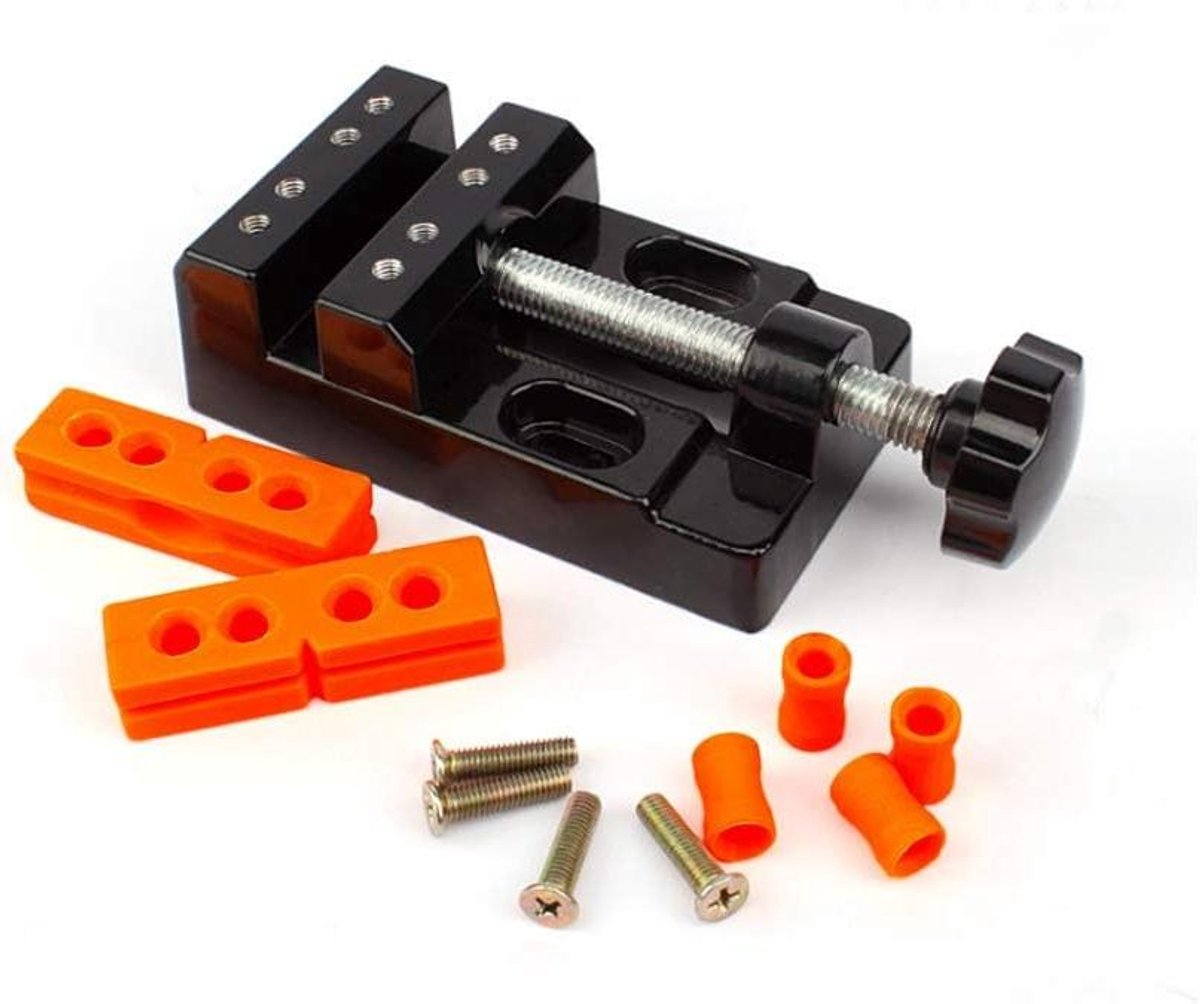 Platte Mini Tafelklem met Parallelle Opening voor Boorwerk - DIY Horloge Reparatie en Sieraden maken