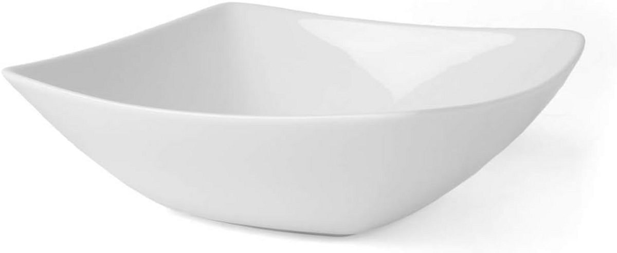 Hoge Alumina Serveerschaal Vierkant 23x23 cm voor Diner