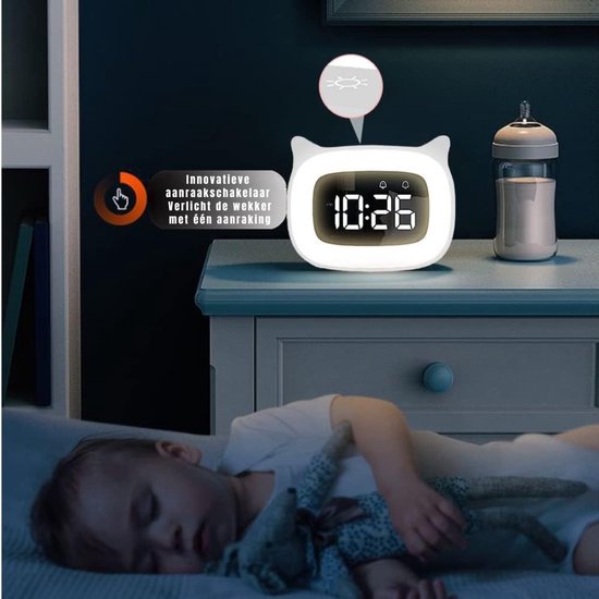 Nexvo® Slaaptrainer Kinderen - Slaaptrainer - Kinderwekker - Digitaal - Wit - ‎5cm x 4cm x 10cm van Merkloos — afbeelding 4