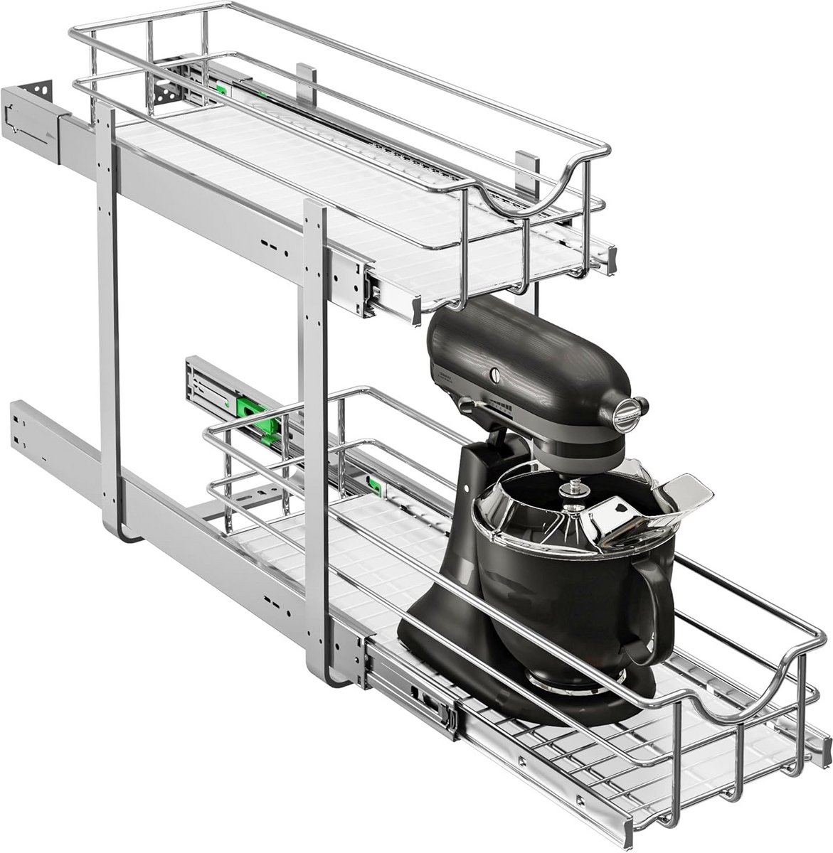 Uittrekbare Kast Organizer met 2 Lades – Softclose Onderbouw Laden voor Keuken & Kasten