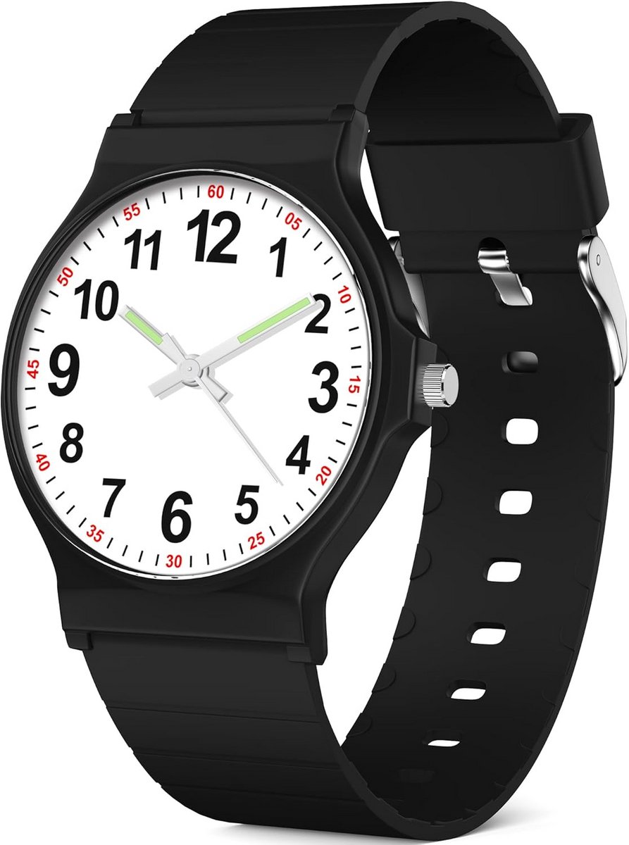 Kinderhorloge Analoge Quartz met Rubberen Band voor Jongens en Meisjes
