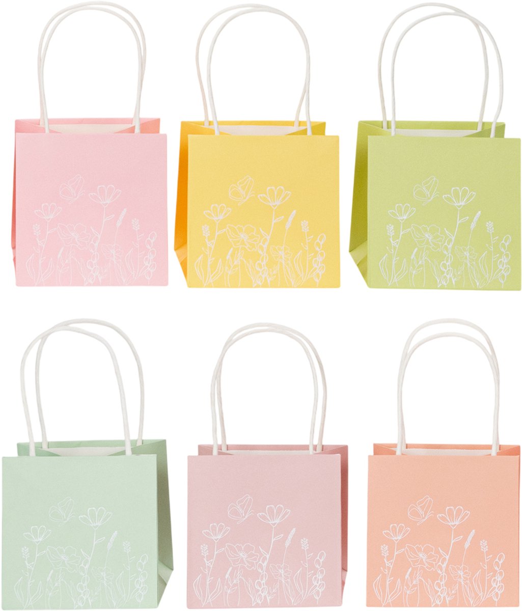 Cadeautasje met bloemenmotief, klein cadeautasje voor speciale gelegen