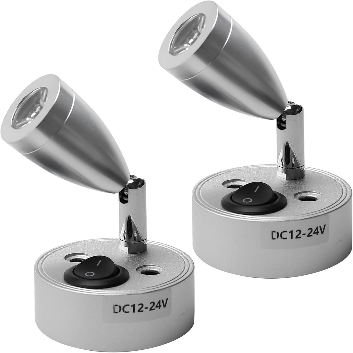 LED Leeslamp 12V Wandmontage voor Camper, Boot en Caravan - Zilver
