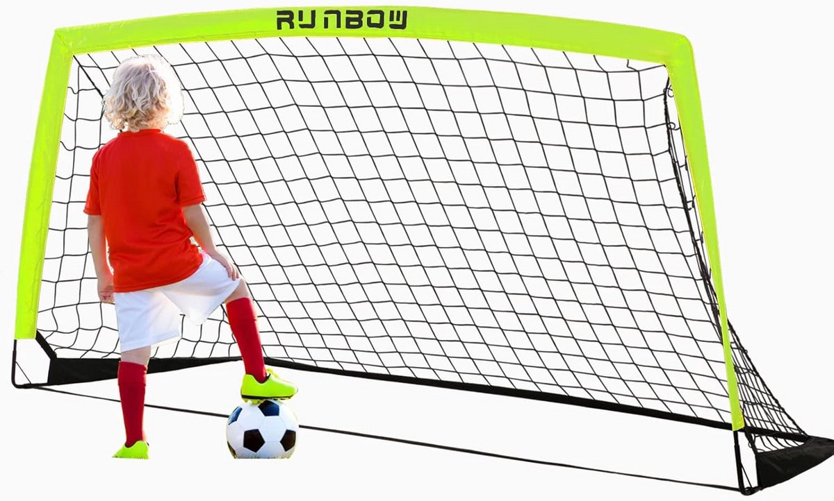Draagbaar Voetbaldoel 6x4ft voor Kinderen - Inklapbaar Trainingsnet voor Buiten en Achtertuin