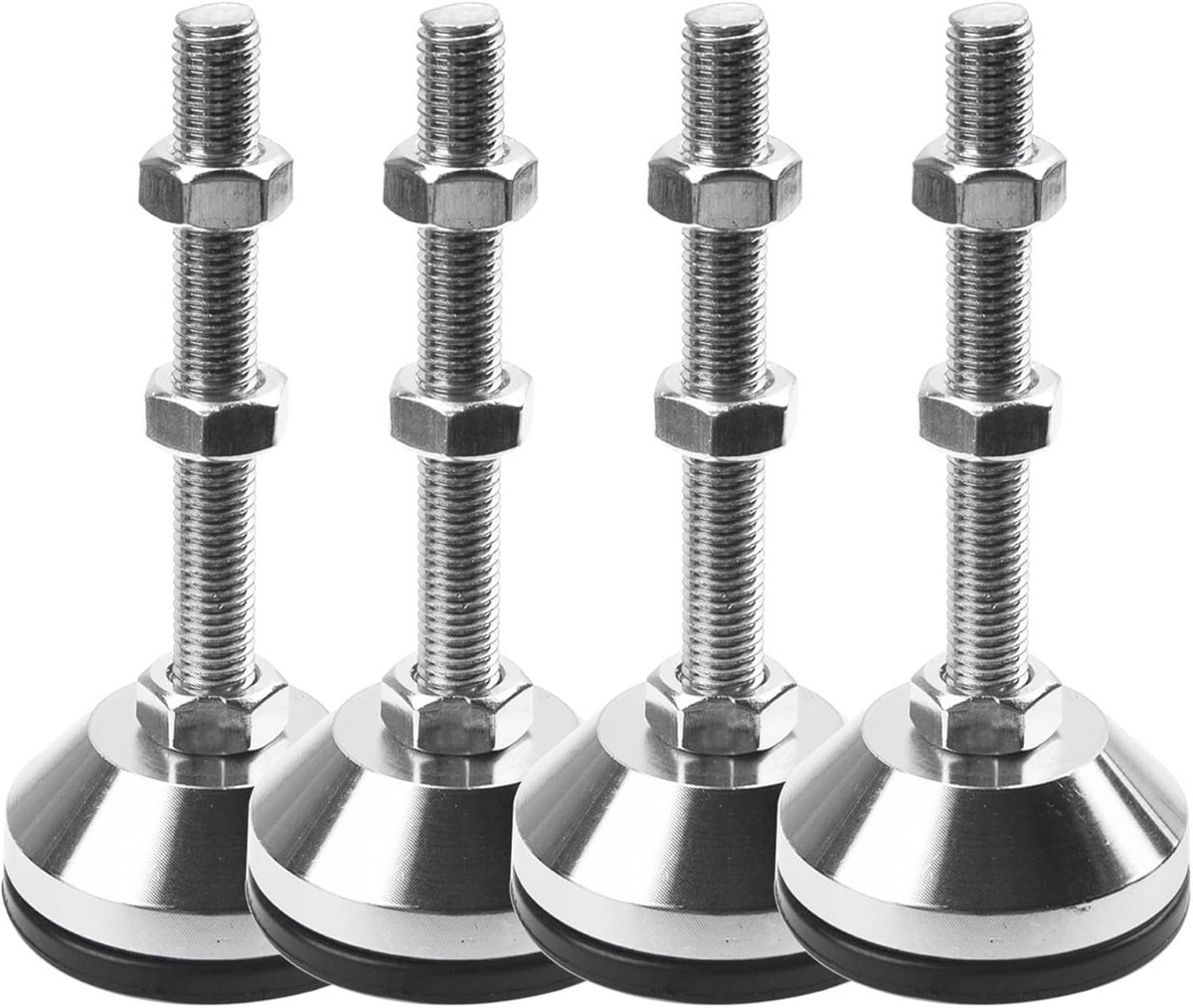 4x Zware Verstelbare Meubelpoten Levelers voor Werkbank en Apparatuur M12x100