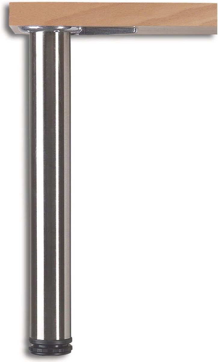 Cilindrische Tafelvoet ø 60 mm, 700 mm Hoog, Staal Zilver RAL 9006
