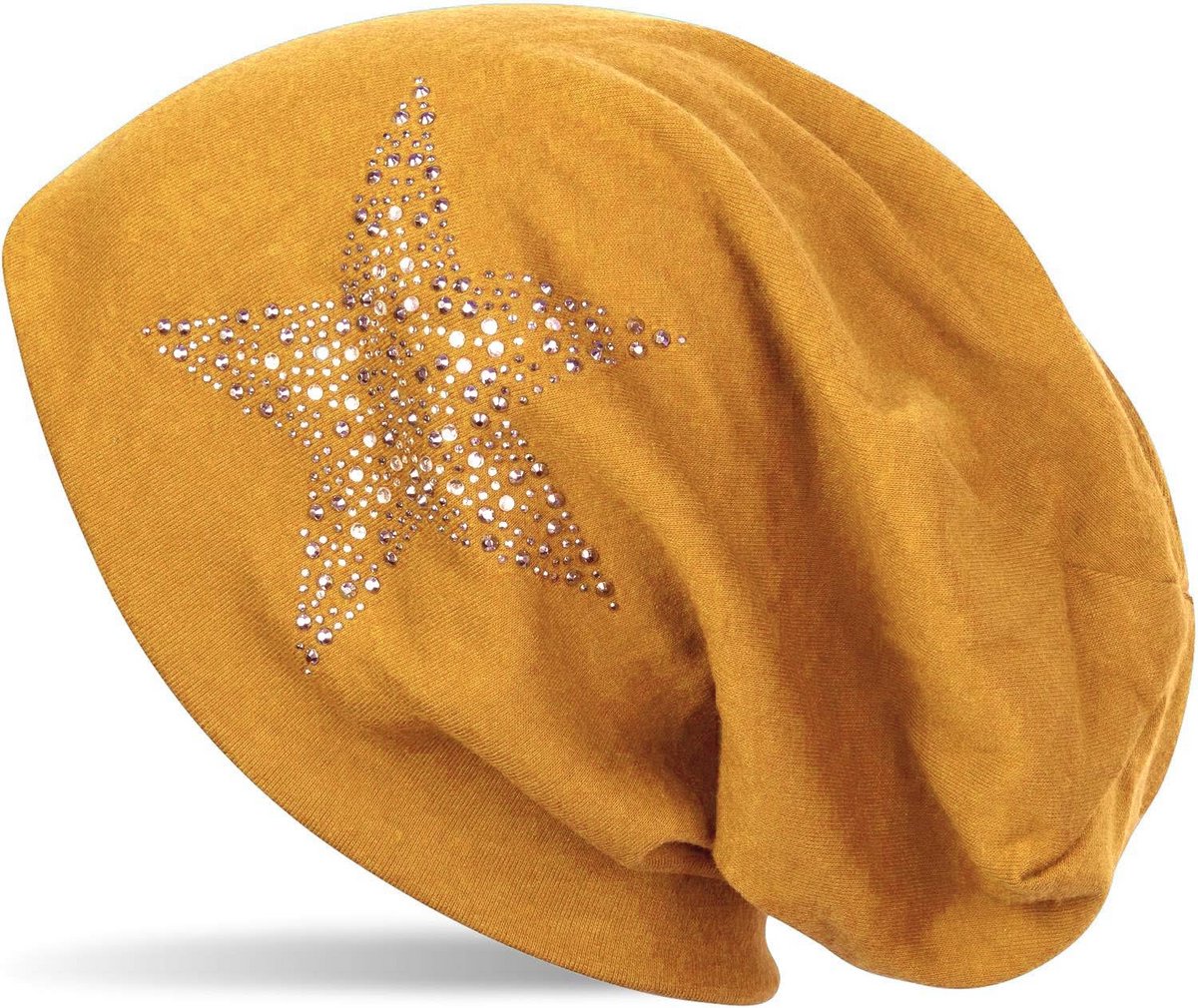 Slouchy Beanie met Strass Ster en Kristallen Unisex