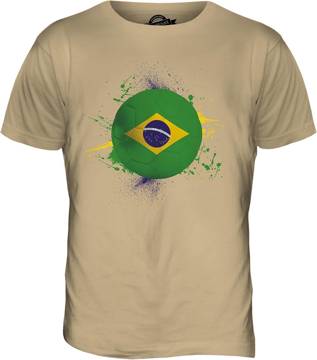 Voetbal T-shirt Heren Brazilie Thema Katoen Shirt