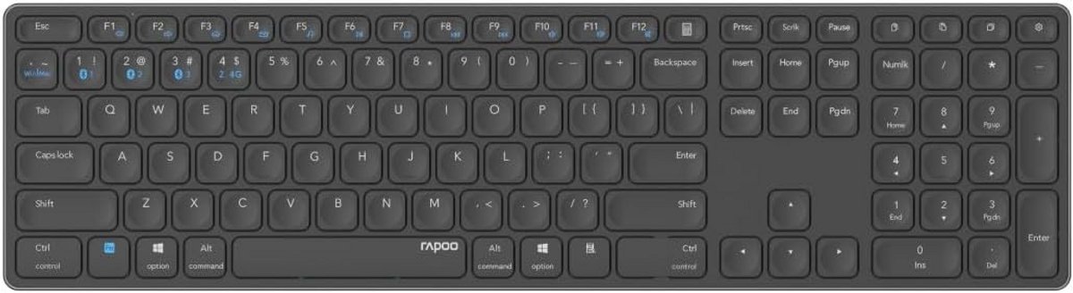 Draadloos Bluetooth QWERTZ Toetsenbord Grijs voor Duits Toetsenbordindeling