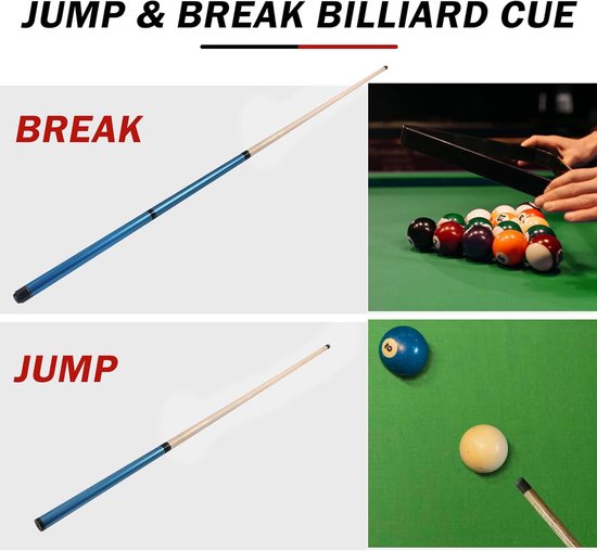 3-Delige Keu voor Poolbiljart: Jump en Break Stootkeu voor Krachtige Opening van Merkloos — afbeelding 5
