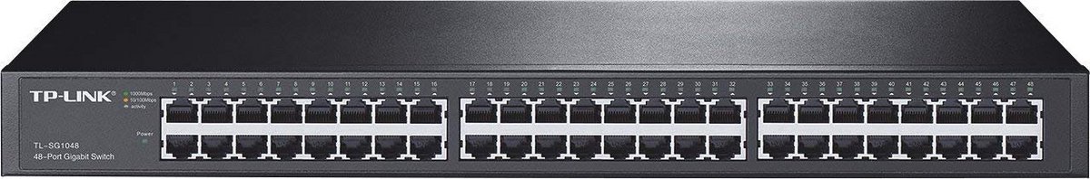 48-poorts Gigabit Switch 10/100/1000Mbps Rackbevestigbaar