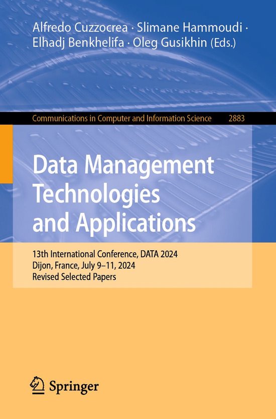 Springer Nature Proceedings Computer Science - Data Manageme ... - cover
