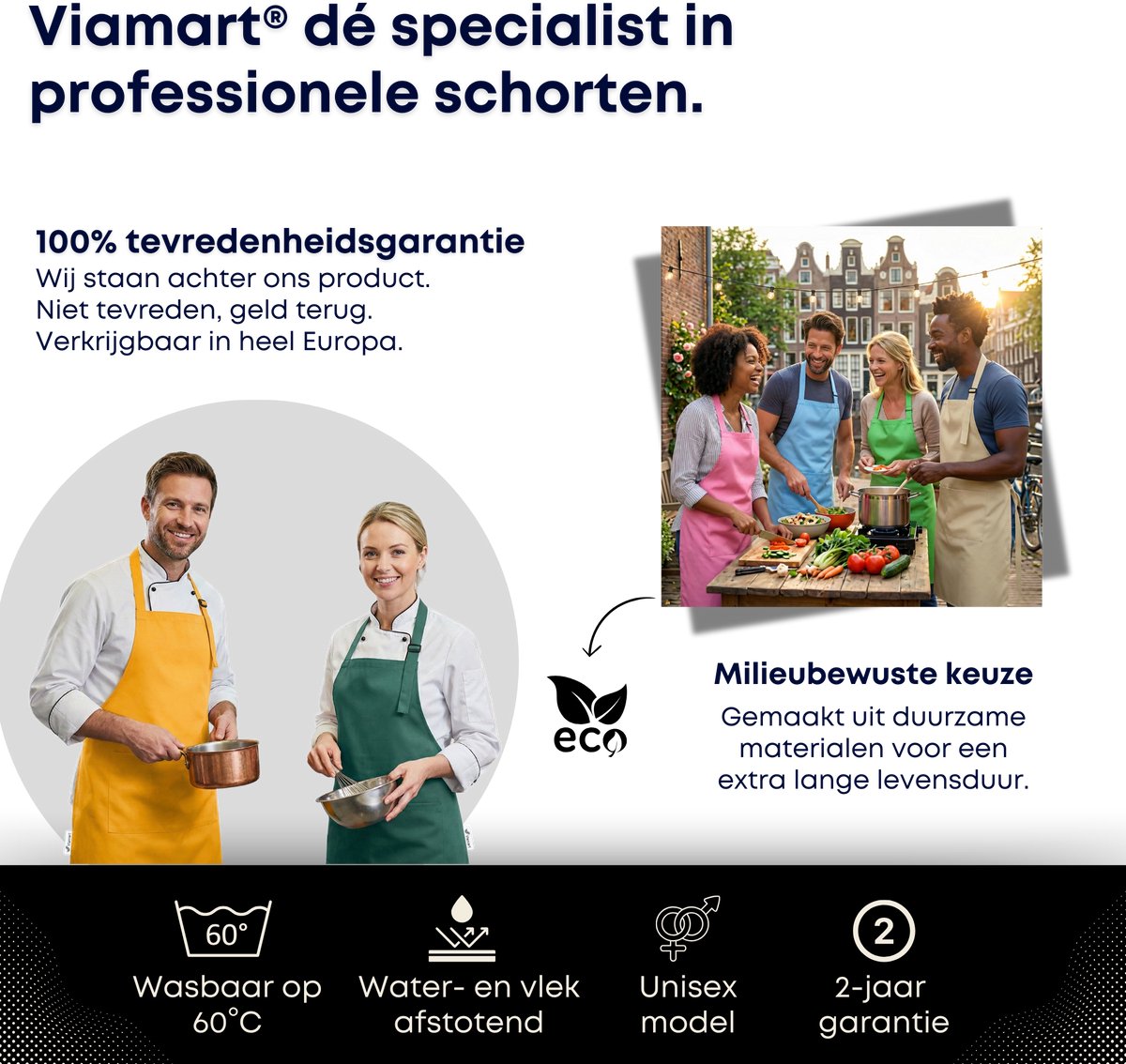 Viamart Viamart Premium Line Keukenschort - afbeelding 3