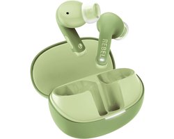 Fresh 'n Rebel Twins Fuse 2 - Draadloze oordopjes - Noise Cancelling oortjes met 36 uur speeltijd - Met Microfoon en App - Wild Green