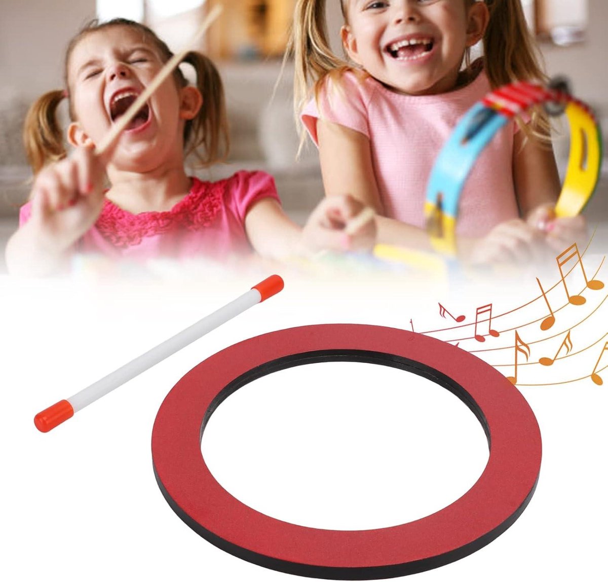 Drum Verlichting Percussie Instrument Hand Drum Rood Muziekinstrument voor Kinderen