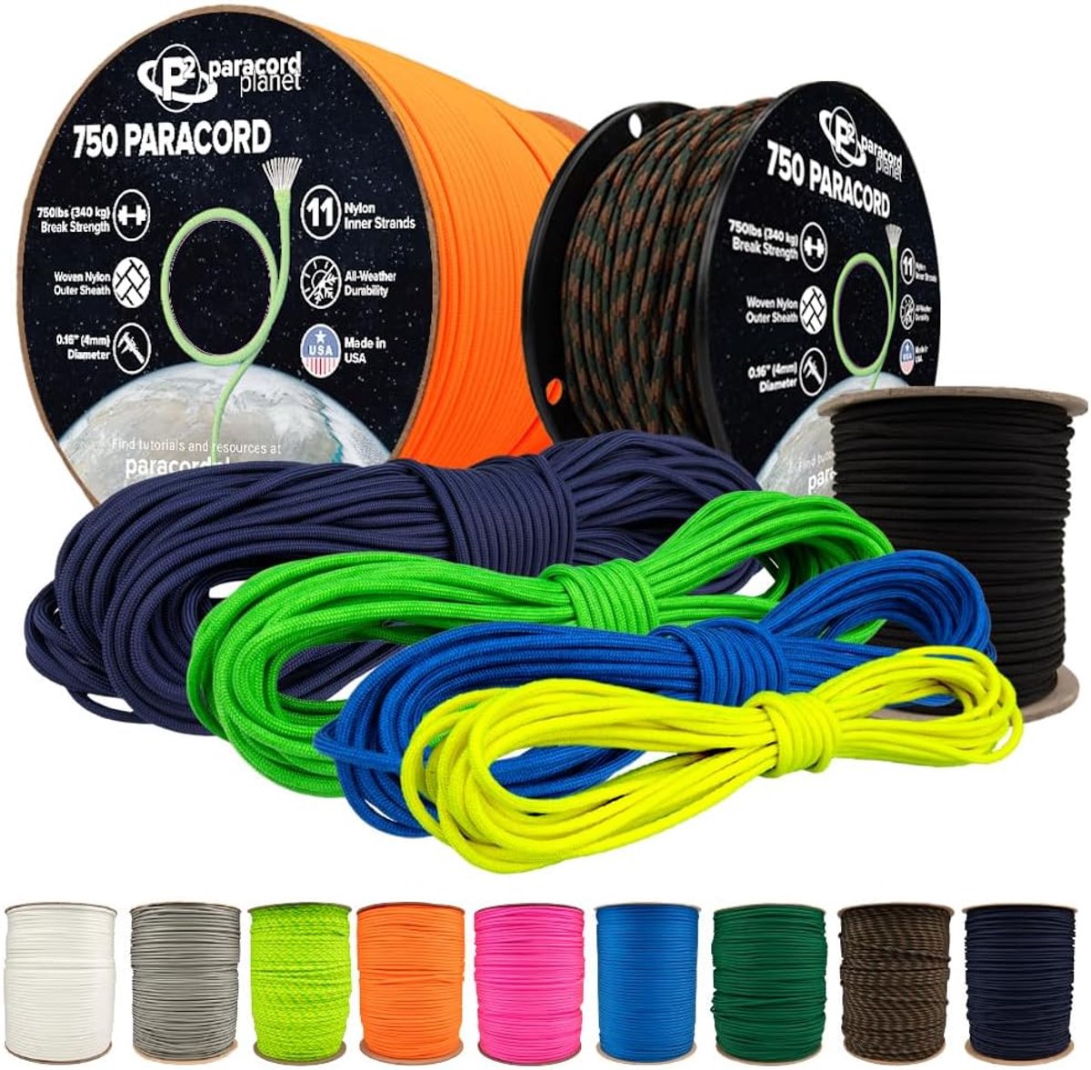 Paracord Touw - Lichtgewicht Koord - Buitenactiviteiten - Hoge Treksterkte - 30 Meter - Zwart
