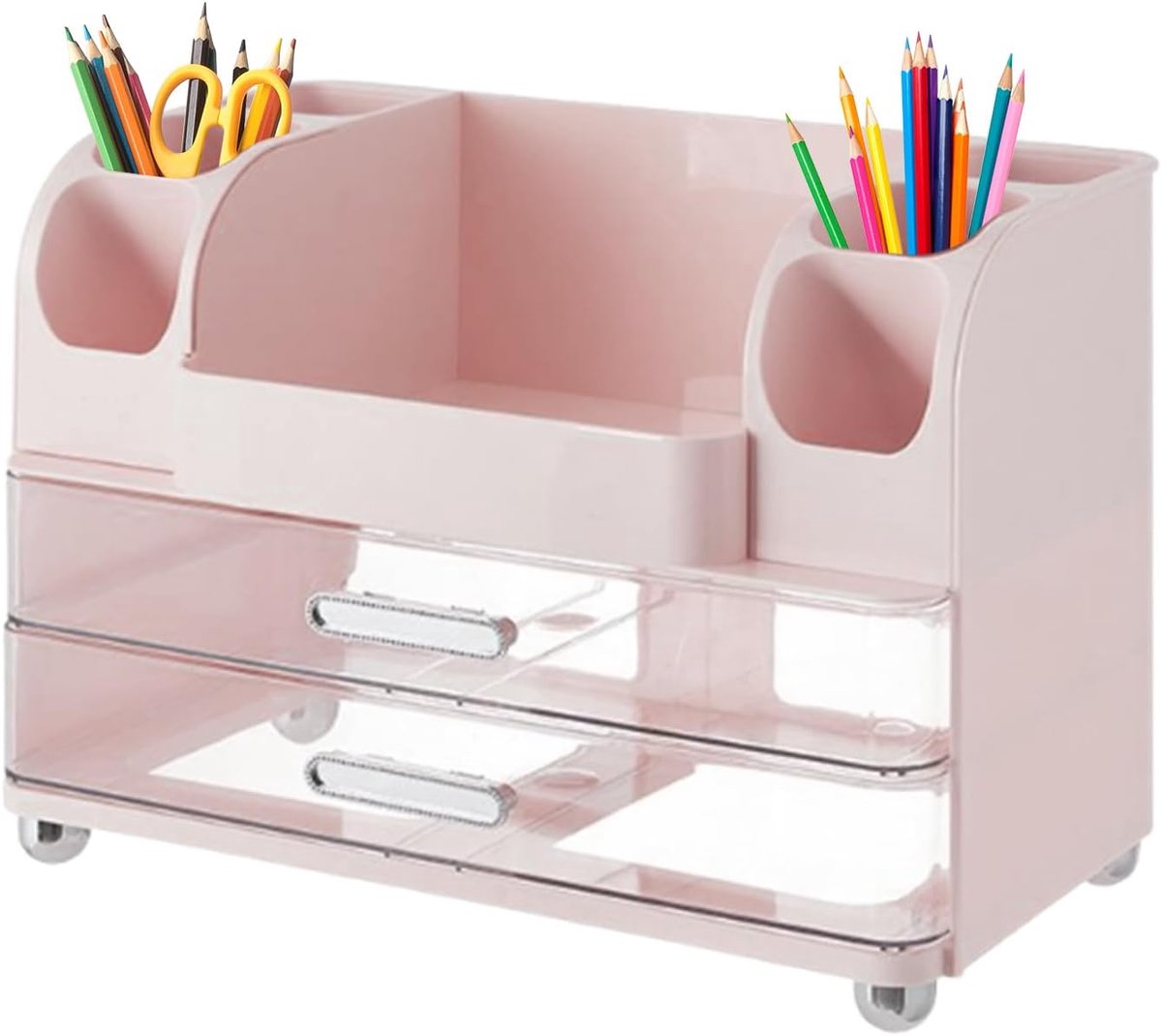 Make-up Organizer - Cosmetica Houder - Bureau Organiseren - Veelzijdige Opbergruimte - 34x245x18 cm - Roze