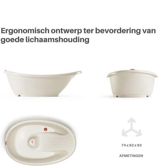 Aurixi® Baby Badje Met Standaard - Babybadje - Inklapbaar Bad - Bad Baby - Zitbad - Opvouwbaar Bad Kinderen - Baby badje - Bath Bucket - Opvouwbaar bad baby - Babybadset- Wit- 67 x 67 x 74 cm; 4 kg van Merkloos — afbeelding 3