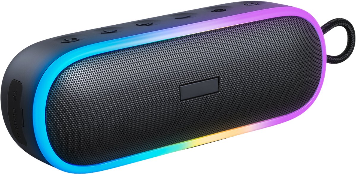 Delmark Draadloze Bluetooth Speaker - 20W Stereo - RGB Verlichting - IPX7 Waterdicht - Tot 20 uur Speeltijd