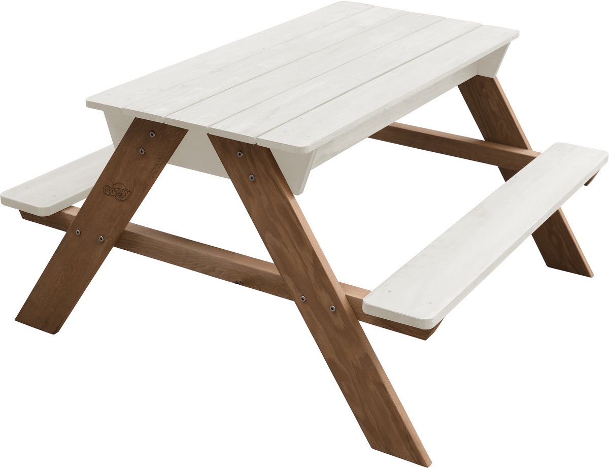 Sunny Dave Zand & Water Picknicktafel in Beige voor kinderen - Multifunctionele Picknick tafel met 2 uitneembare kunststof bakken - FSC hout — afbeelding 8