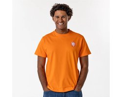 Nederlands Elftal Logo T-shirt Heren - Maat L - Oranje - KNVB - Voetbalshirt - Fankleding - Merchandise
