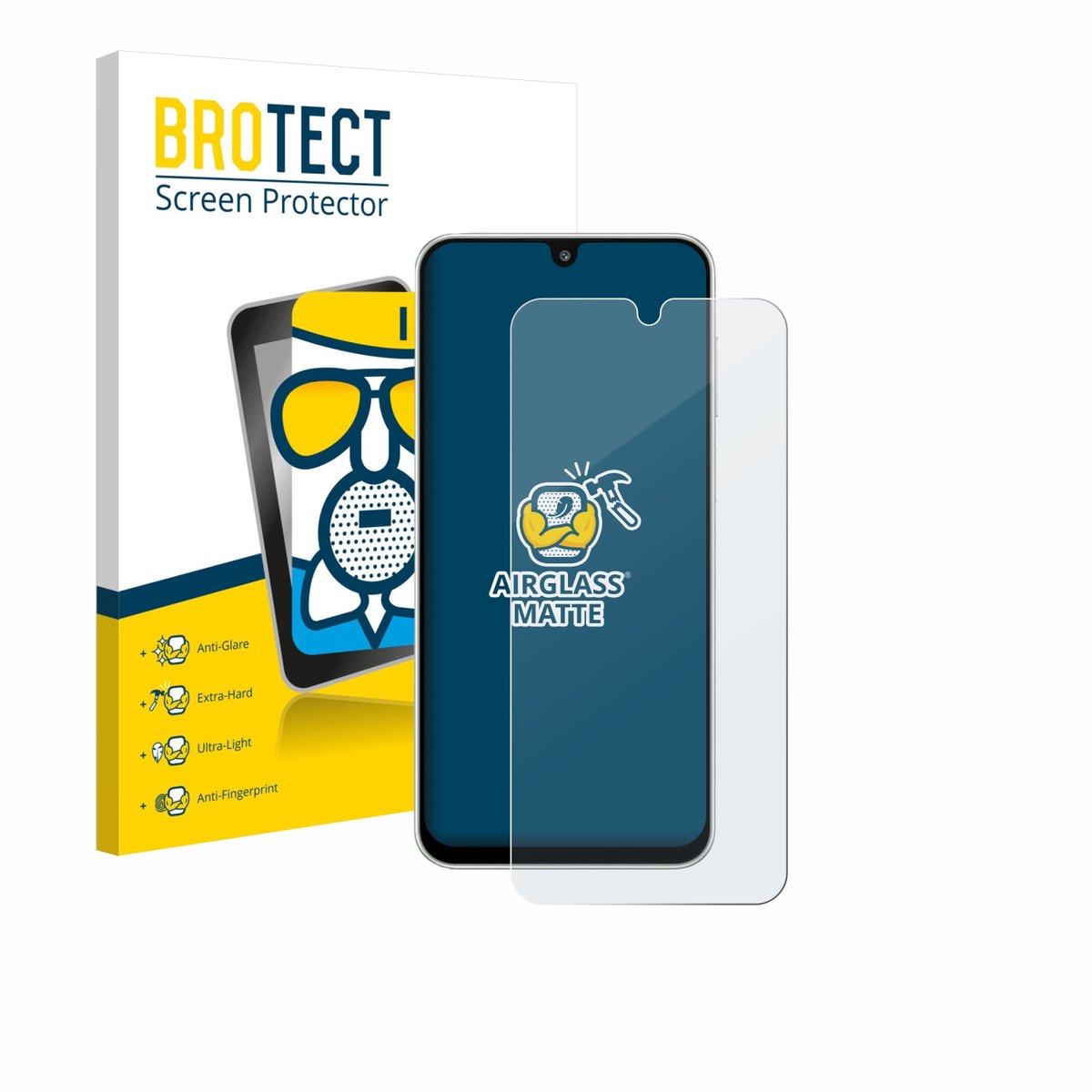 BROTECT - Screenprotector voor Samsung Galaxy M16 - Folie Beschermfolie Beschermglas matte