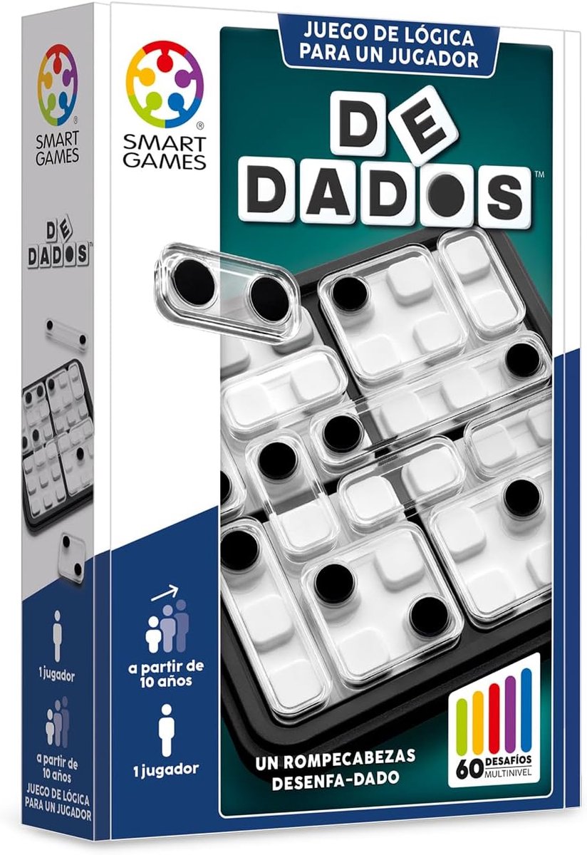Dobbelspel Puzzel - Logica Spel - Hersenen Trainen - 60 Uitdagingen - 17x4.5cm