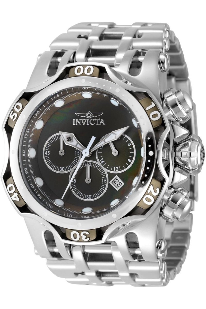 Invicta Fusion 49170 Heren Horloge - Waterdicht - Analoog - Quartz Uurwerk - Roestvrij Staal met groene Wijzerplaat - 54mm