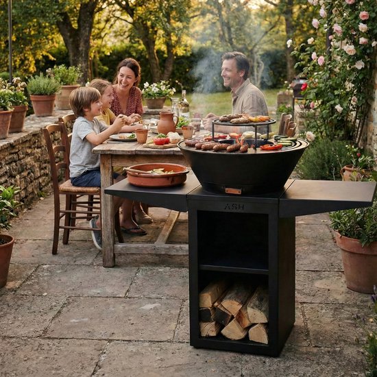 ASH - Phoenix - XXL - Plancha barbecue met grillring - Buitenkoken - Plancha BBQ - Plancha Bakken - Zwart - Grillring - Extra groot van ASH — afbeelding 5
