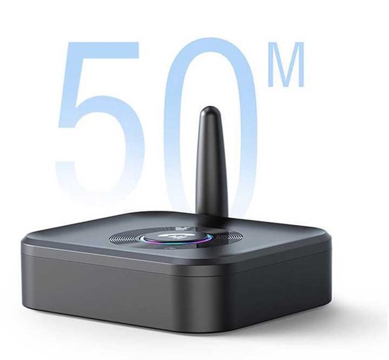 Bluetooth 5.1 Audio Ontvanger - 50 meter - TF Kaart - 3.5mm AUX - Antenne - Sfeerlicht - voor Auto en Versterker - zwart — afbeelding 5