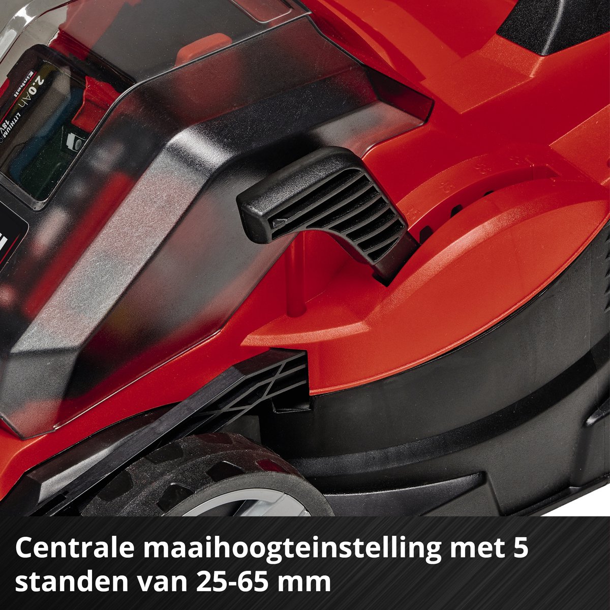 Einhell Accu Grasmaaier GE-CM 36/33 Li Kit - Power X-Change - 36 V/Li-ion - Maaibreedte 33 cm - Aanbevolen gazonoppervlakte: tot 250 m² - 30 L opvangbak - Maaihoogte: 25-65 mm - Incl. 2x 2.5Ah accu + 2x oplader – foto 5