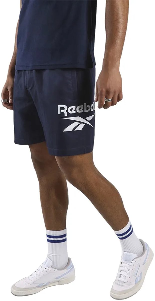 Reebok 1 Color Logo 7´´ Korte Broek Man Marineblauw