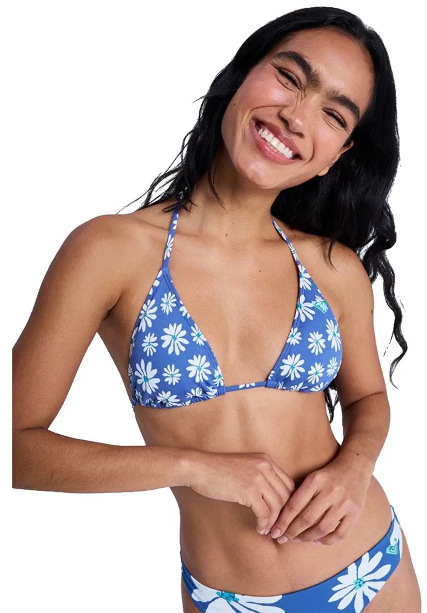 Roxy Essentials Pt Tiki Triangle Bikinitop XS Vrouw Blauw