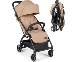 Autovouw Kinderwagen - Lichtgewicht Buggy - Reizen met Baby - Automatisch Inklapmechanisme - Vanaf Geboorte - Biscuit