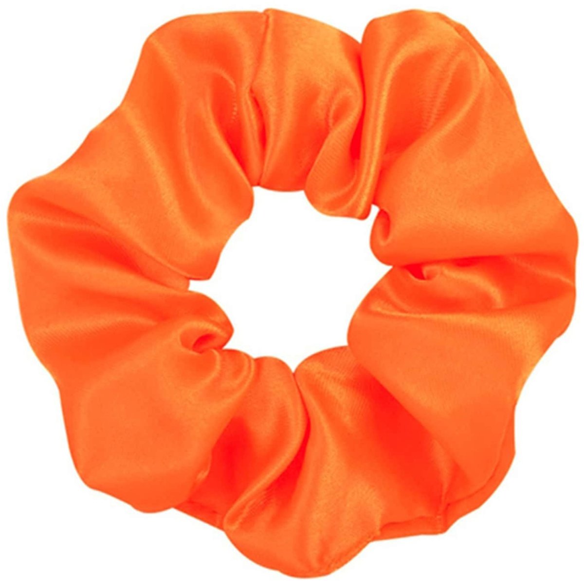 Chipa - Oranje Scrunchie Satijn – Haar accessoires – Perfect voor Koningsdag - Zachte Elastiek – Trendy & Comfortabel - Kingsday - Koningsdag accessoires