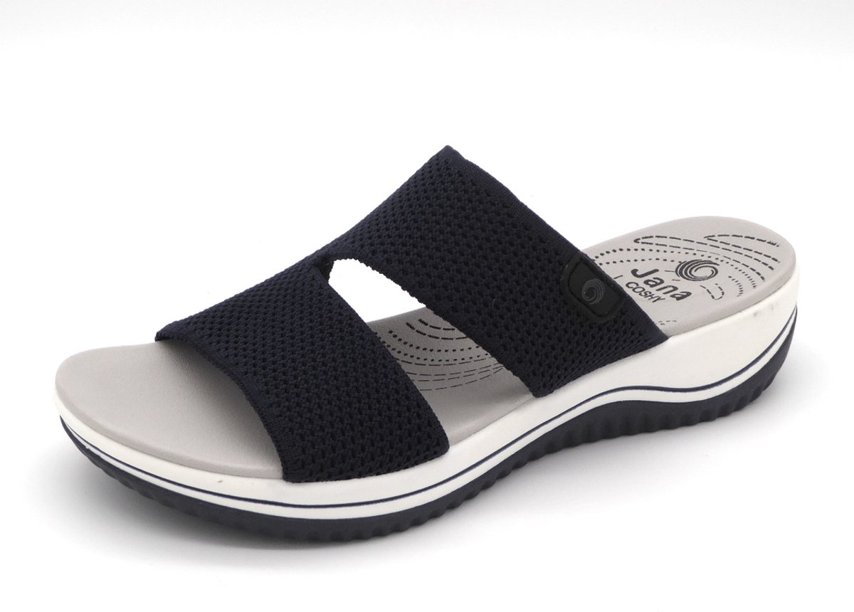 Jana Dames Slipper - 27270-805 Blauw - Wijdte H - Maat 42