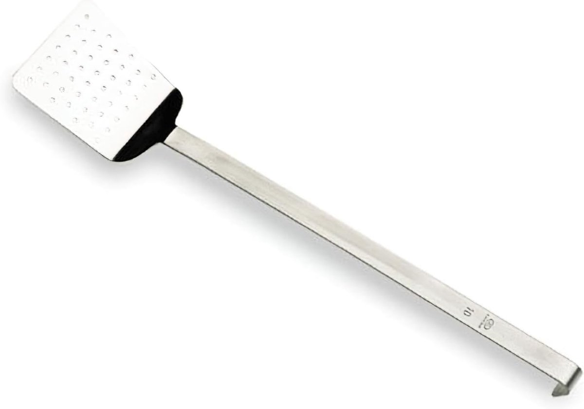 Geperforeerde Spatel - Keuken Turner - Voedsel Bereiden - Roestvrij Staal - 10 cm Breed - Zilver