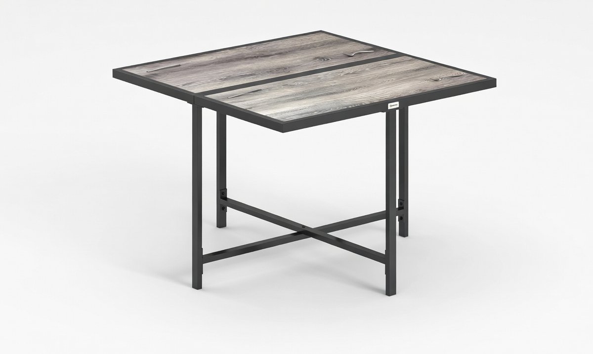 Tuinmeubelset 5-delig 108x108x72,5 cm – Polyrattan Eethoek met Tafel en 4 Stoelen, Ruimtebesparend, Inclusief Dikke Kussens, Weerbestendig Balkon & Terras Set – NoviHome