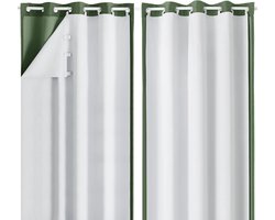 Verduisterende Gordijnvoeringen - Thermale Isolatie - Kamer Verduisteren - 100% Lichtblokkering - 127x203 cm - Wit