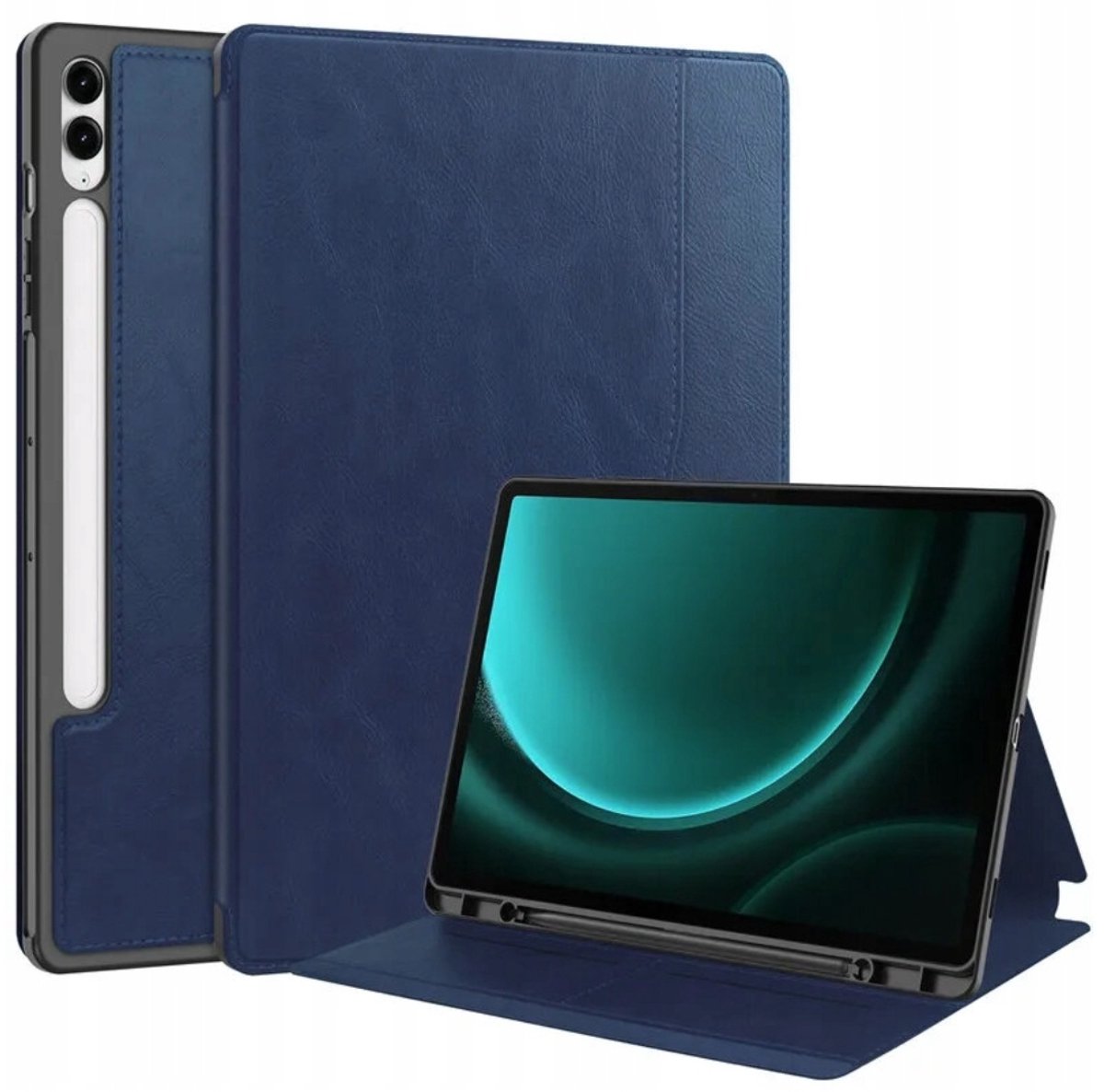 EtuiTab Serie - Tablethoes - Ciemno-Niebieski - Leer en TPU - Met Standfunctie