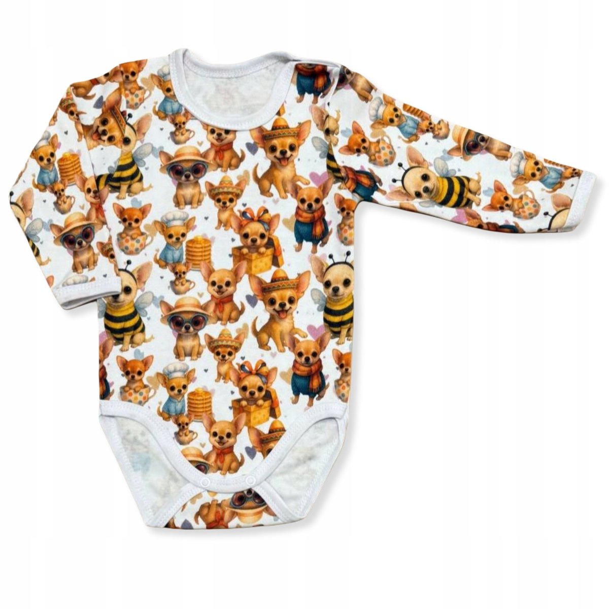 Dartomik Abcdefg-baby Serie - Kinderbody - Lange Mouw - 100% Katoen - Pieski