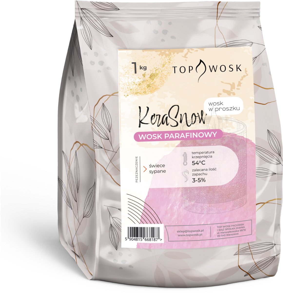 Kerax KeraSnow - Parafine Waskorrels - 1kg - Snel Smelten - Herbruikbaar